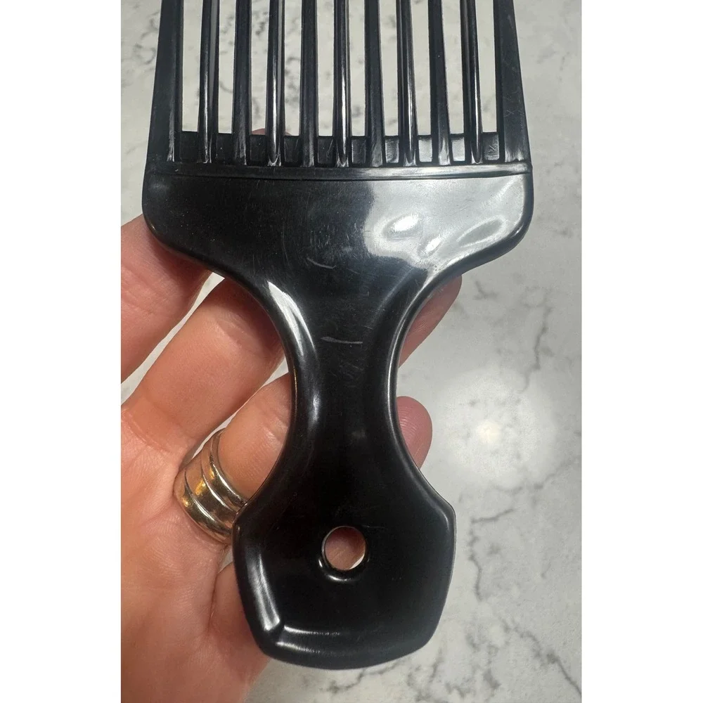 VTG MEBCO Double Dipped Lift Pick Hair Comb Black with Copper Tips 80s 90s NOS